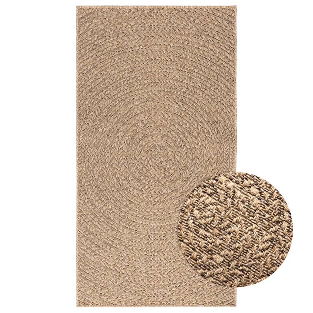 Vloerkleed ZIZUR binnen en buiten 80x150 cm jute look