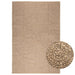 Vloerkleed ZIZUR binnen en buiten 200x290 cm jute look