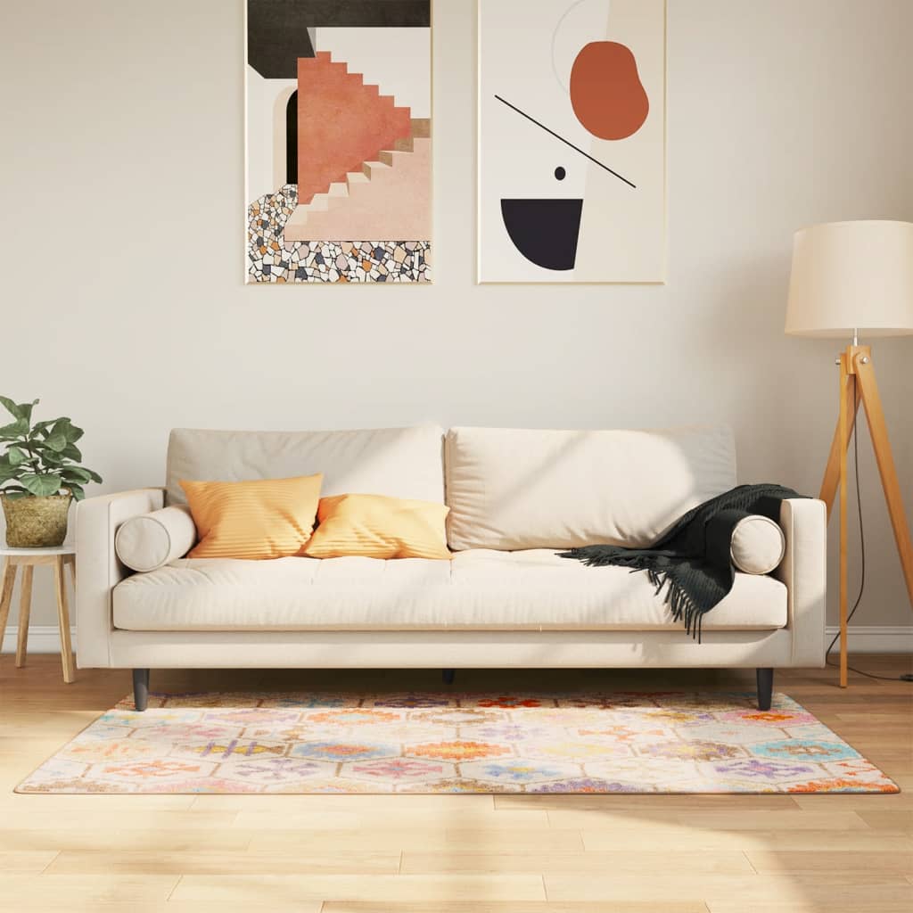 Vloerkleed wasbaar 80x150 cm meerkleurig