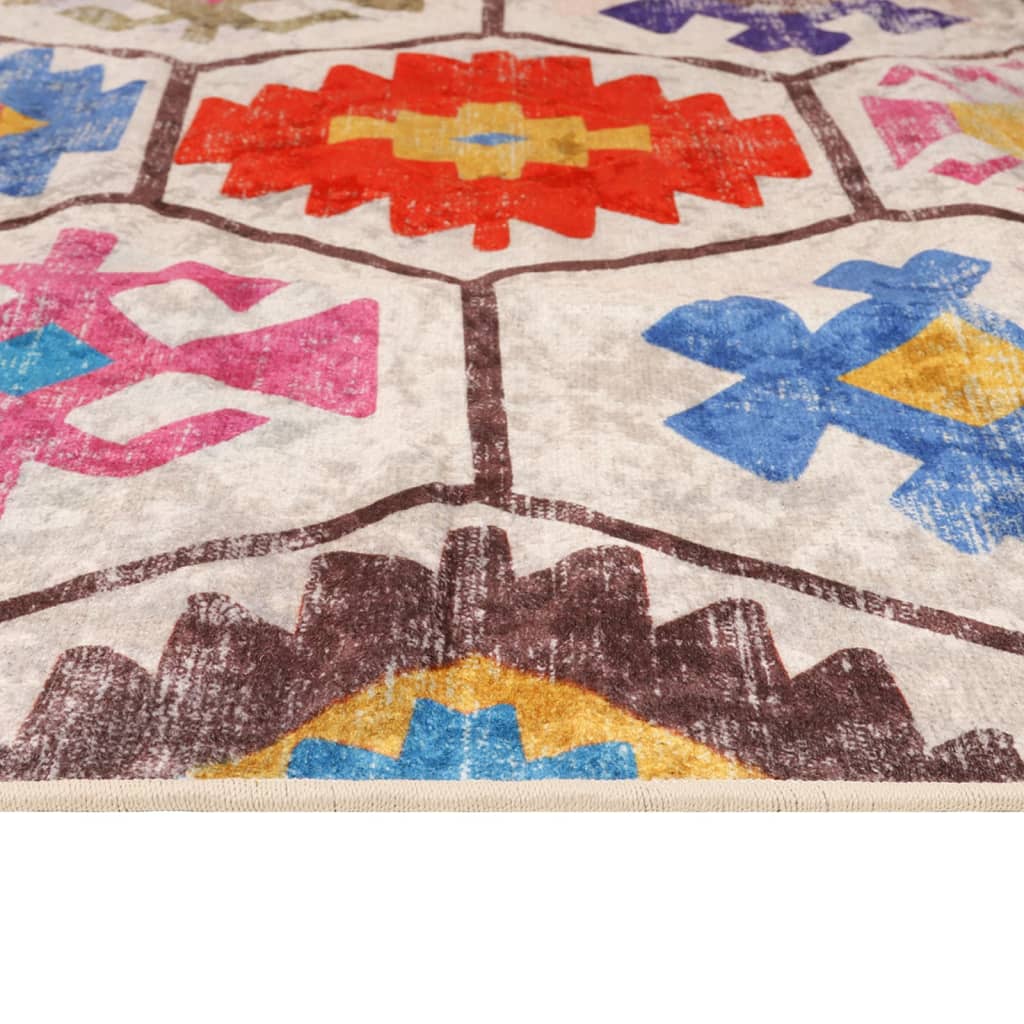 Vloerkleed wasbaar 190x300 cm meerkleurig