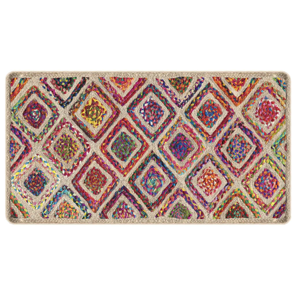 Vloerkleed wasbaar 80x150 cm meerkleurig
