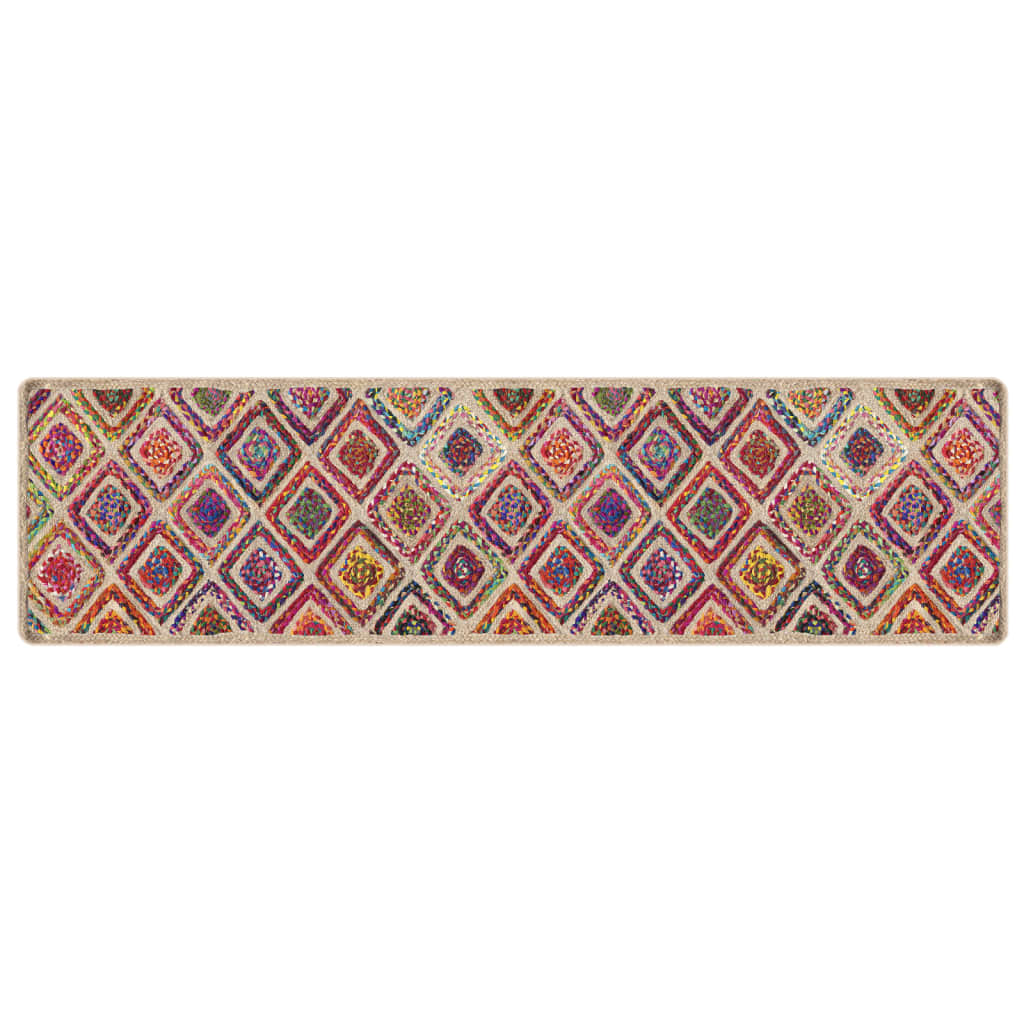 Vloerkleed wasbaar 80x300 cm meerkleurig