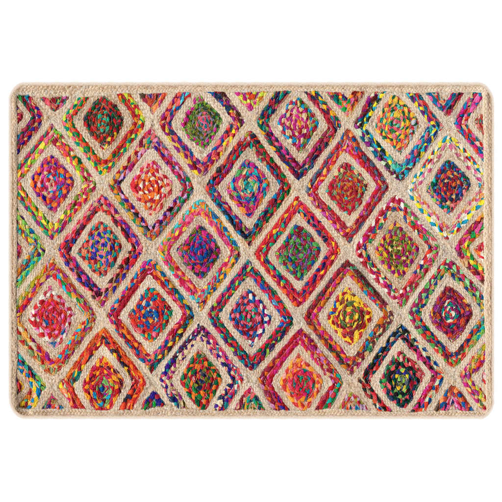 Vloerkleed wasbaar 160x230 cm meerkleurig