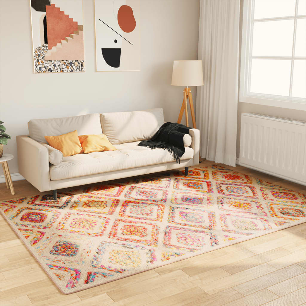 Vloerkleed wasbaar 160x230 cm meerkleurig