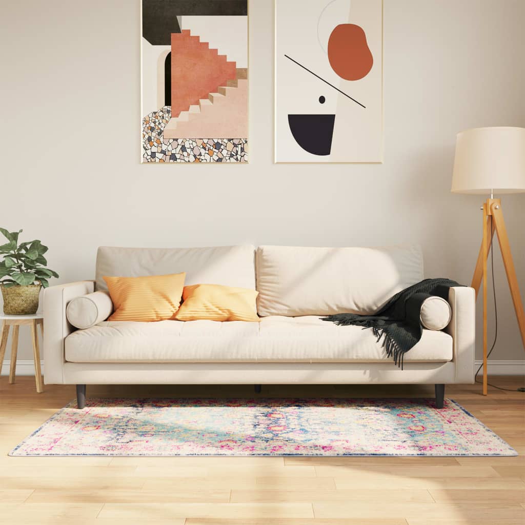 Vloerkleed wasbaar 80x150 cm meerkleurig