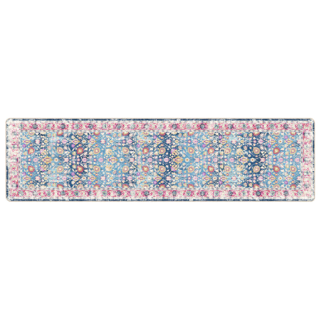 Vloerkleed wasbaar 80x300 cm meerkleurig