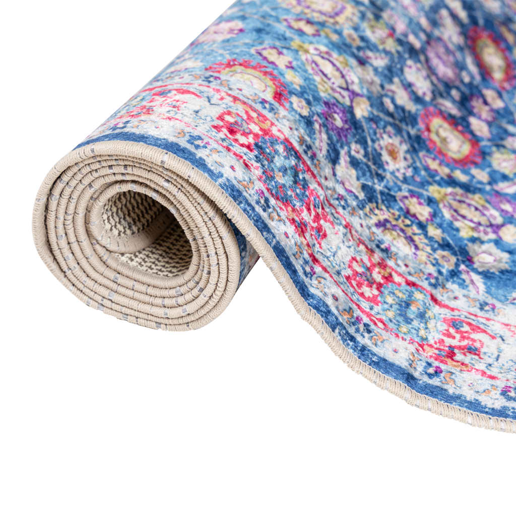 Vloerkleed wasbaar 80x300 cm meerkleurig