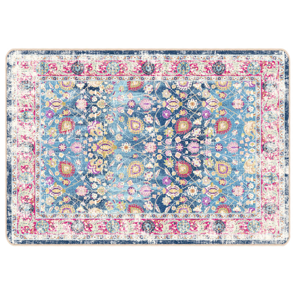 Vloerkleed wasbaar 160x230 cm meerkleurig