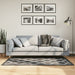 Vloerkleed wasbaar 80x150 cm zwart en wit