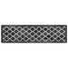 Vloerkleed wasbaar 80x300 cm zwart en wit