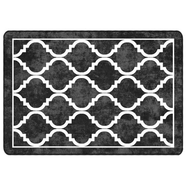 Vloerkleed wasbaar 120x180 cm zwart en wit