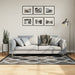 Vloerkleed wasbaar 120x180 cm zwart en wit