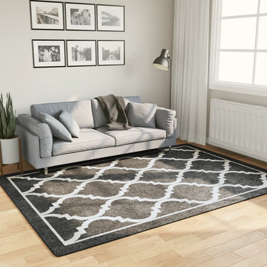 Vloerkleed wasbaar 160x230 cm zwart en wit
