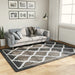 Vloerkleed wasbaar 160x230 cm zwart en wit