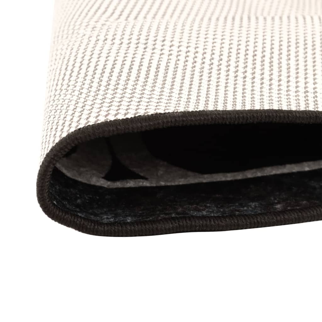 Vloerkleed wasbaar Ø 120 cm zwart en wit