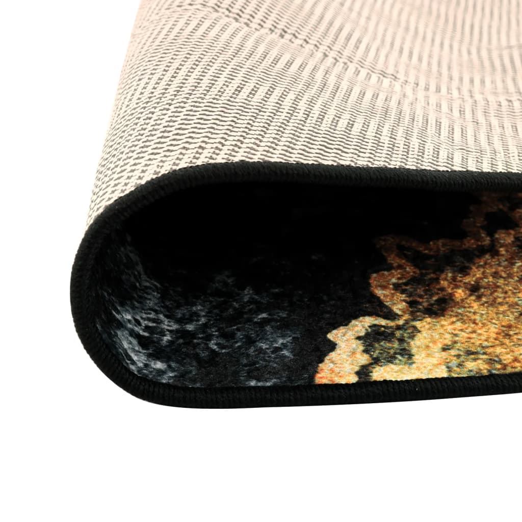 Vloerkleed wasbaar Ø 120 cm meerkleurig