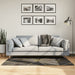 Vloerkleed wasbaar 80x150 cm zwart en goudkleurig