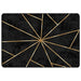 Vloerkleed wasbaar anti-slip 160x230 cm zwart en goudkleurig