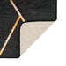 Vloerkleed wasbaar 190x300 cm zwart en goudkleurig