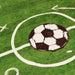 Kindervloerkleed voetbalveld wasbaar 160x230 cm groen