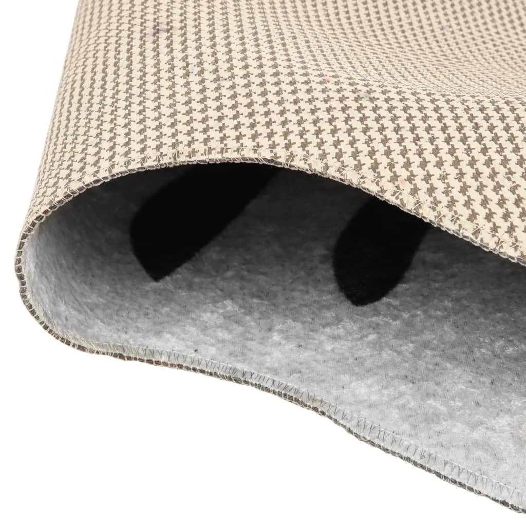 Vloerkleed zebrapatroon wasbaar 120x170 cm zwart wit