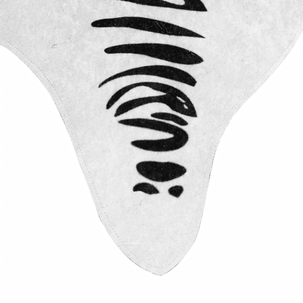 Vloerkleed zebrapatroon wasbaar 120x170 cm zwart wit