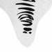 Vloerkleed zebrapatroon wasbaar 120x170 cm zwart wit
