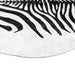Vloerkleed zebrapatroon wasbaar 120x170 cm zwart wit