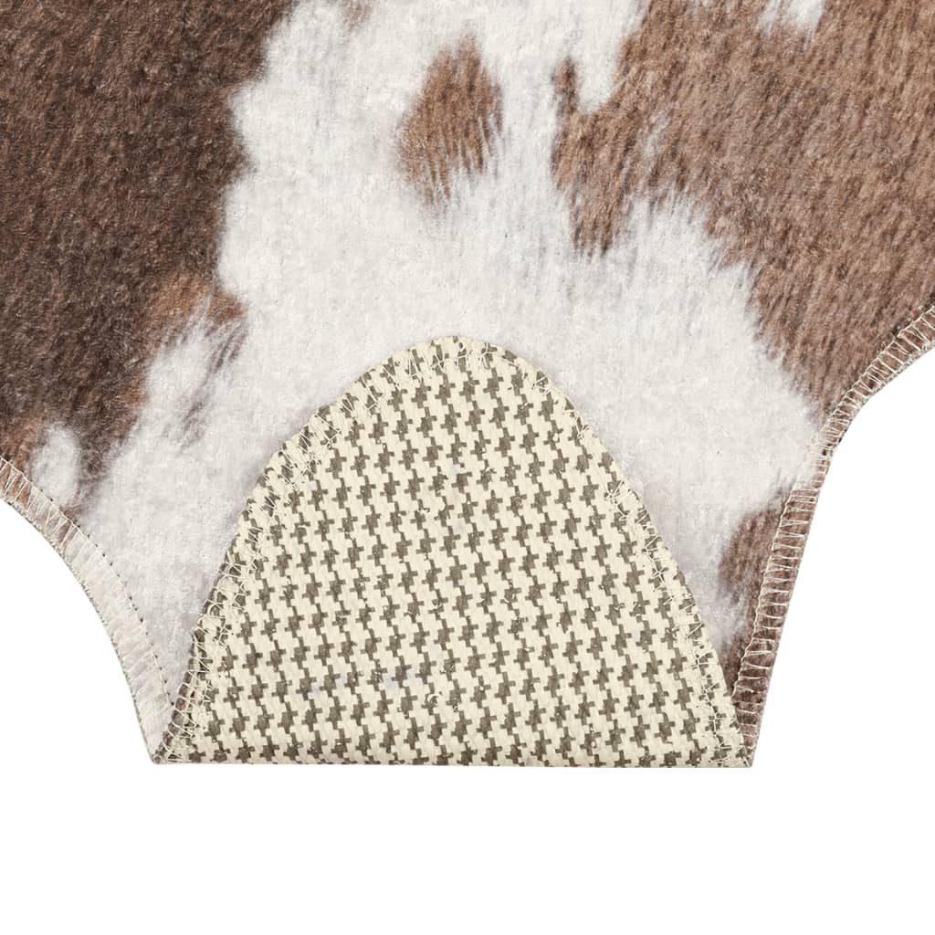 Vloerkleed koeienpatroon wasbaar 120x170 cm zwart wit