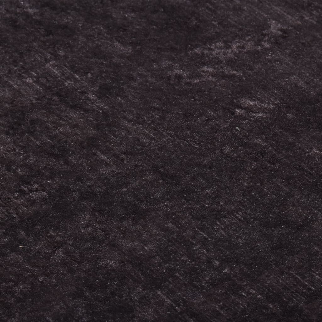 Vloerkleed wasbaar 400x300 cm zwart en goudkleurig