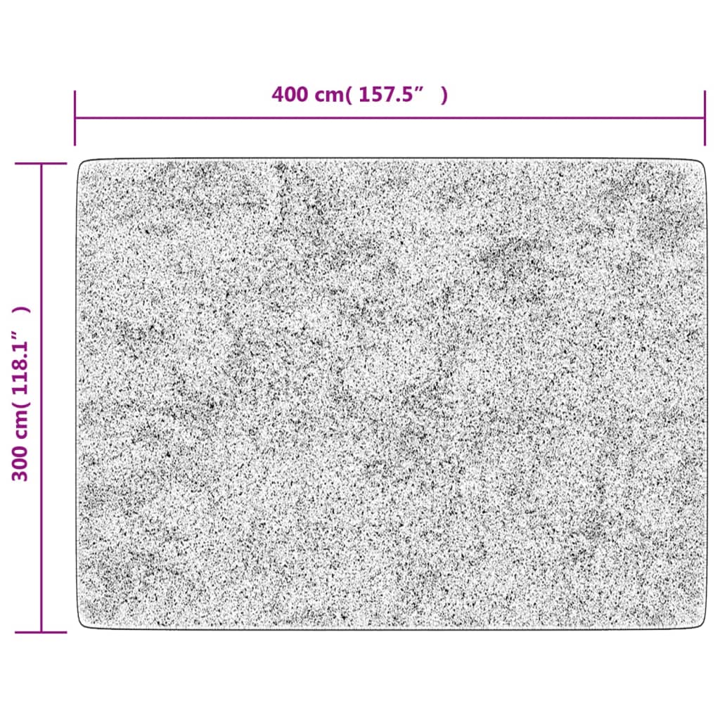 Vloerkleed wasbaar 400x300 cm zwart en goudkleurig