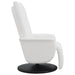 Fauteuil verstelbaar met voetensteun kunstleer wit