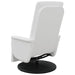 Fauteuil verstelbaar met voetensteun kunstleer wit