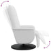 Fauteuil verstelbaar met voetensteun kunstleer wit
