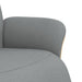 Fauteuil verstelbaar met voetensteun stof lichtgrijs