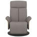 Fauteuil verstelbaar met voetensteun stof taupe