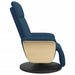 Fauteuil verstelbaar met voetensteun stof blauw
