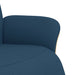 Fauteuil verstelbaar met voetensteun stof blauw