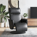 Fauteuil verstelbaar met voetensteun kunstleer zwart