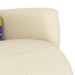 Massagestoel verstelbaar met voetensteun kunstleer crèmekleurig