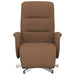 Fauteuil verstelbaar met voetensteun stof bruin