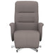 Fauteuil verstelbaar met voetensteun stof taupe