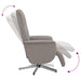 Fauteuil verstelbaar met voetensteun stof taupe