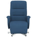 Fauteuil verstelbaar met voetensteun stof blauw