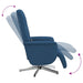 Massagestoel verstelbaar met voetensteun stof blauw