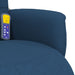Massagestoel verstelbaar met voetensteun stof blauw