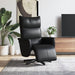 Fauteuil verstelbaar met voetensteun kunstleer zwart