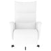 Fauteuil verstelbaar met voetensteun kunstleer wit