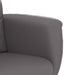 Fauteuil verstelbaar met voetenbankje kunstleer grijs