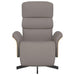 Fauteuil verstelbaar met voetensteun stof taupe